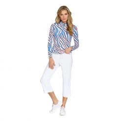 Tail Women's Aldyn Long Sleeve Golf Top Zebra Safari -Golf Apparel Sales Shop unnamed file 7724