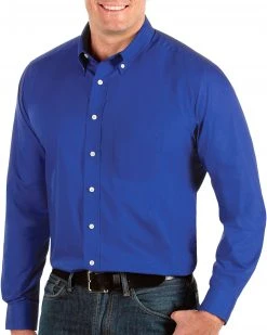Antigua Men's Dynasty Button Down Long Sleeve Shirt (Big & Tall) Navy