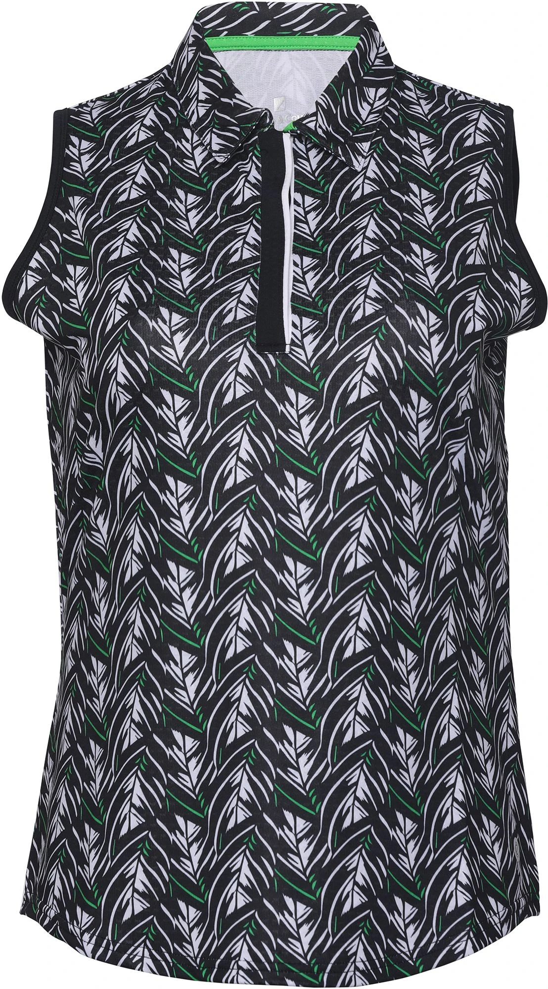 Bette & Court Women's Frolic Sleeveless Golf Polo Black 3 Bette & Court Women's Frolic Sleeveless Golf Polo Black