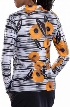 SwingDish Women's Rhonda Printed Long Sleeve Golf Polo -Golf Apparel Sales Shop unnamed file 8068