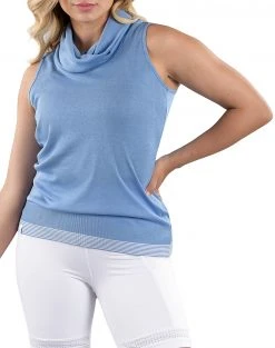 SwingDish Women's Abigail Sleeveless Golf Top Black