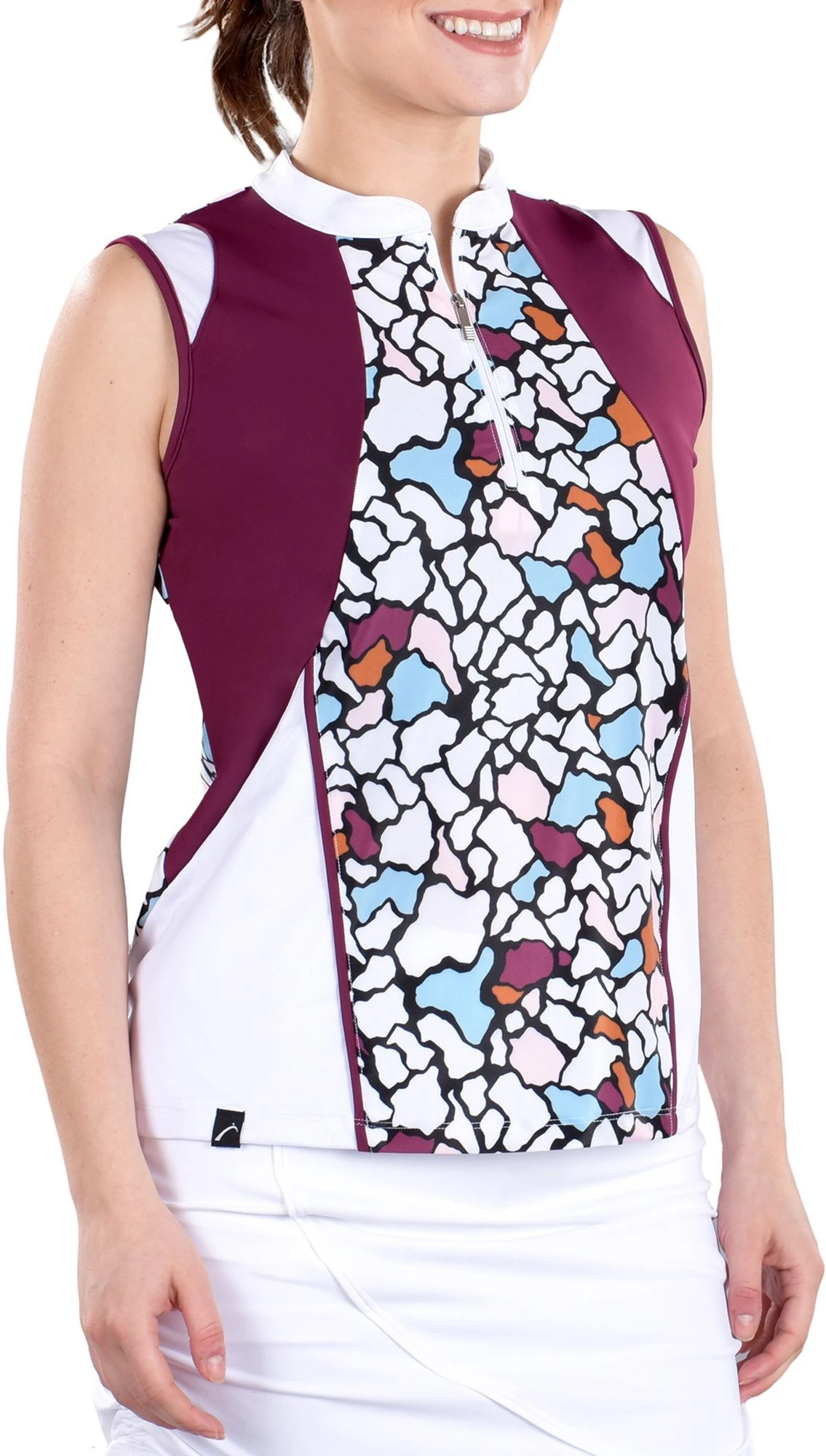 SwingDish Women's Ivy Sleeveless Golf Top Printed 3 SwingDish Women's Ivy Sleeveless Golf Top Printed