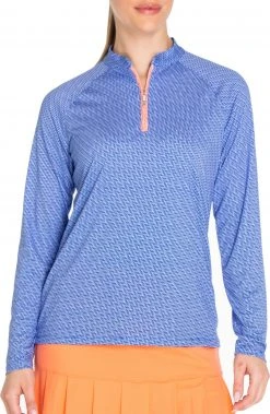 Sport Haley Women's Balboa Long Sleeve Golf Polo Dazzling Blue