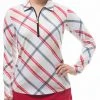 SanSoleil San Soleil Women's Solcool Print Polo Hop Scotch Red 1 SanSoleil San Soleil Women's Solcool Print Polo Hop Scotch Red -Golf Apparel Sales Shop unnamed file 8416
