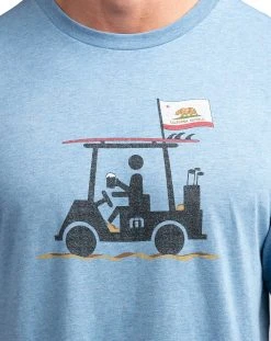 TravisMathew Men's Eureka T-Shirt Heather Blue -Golf Apparel Sales Shop unnamed file 8420