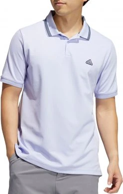 Adidas Men's Go-To Primegreen Pique Golf Polo Violet Tone/crew Navy