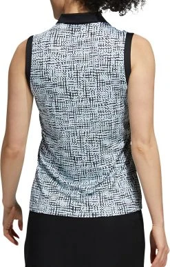 Adidas Women's Ultimate365 Primegreen Sleeveless Golf Polo Black/halo Mint -Golf Apparel Sales Shop unnamed file 8469