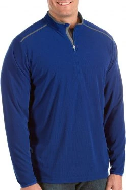 Antigua Men's Glacier 1/4 Zip Pullover Jacket (Big & Tall) Navy