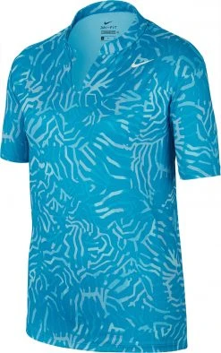 Nike Girls' Dri-FIT Printed Golf Polo Laser Blue
