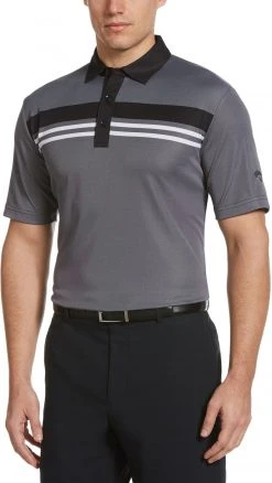 Callaway Men's Birdseye Block Golf Polo Caviar