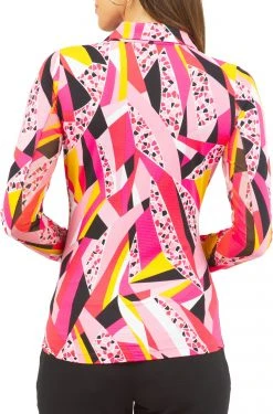 IBKUL Women's Brianna Long Sleeve Golf Polo Brianna Watermelon -Golf Apparel Sales Shop unnamed file 8679