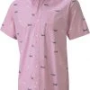 PUMA X Arnold Palmer Men's Citation Woven Print Golf Shirt Pale Pink -Golf Apparel Sales Shop unnamed file 8682