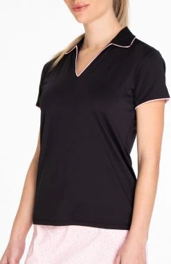 Sport Haley Women's Bailey Short Sleeve Golf Polo Black -Golf Apparel Sales Shop unnamed file 8760