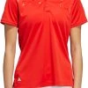 Adidas Women's Rangewear Star Golf Polo Red -Golf Apparel Sales Shop unnamed file 8781