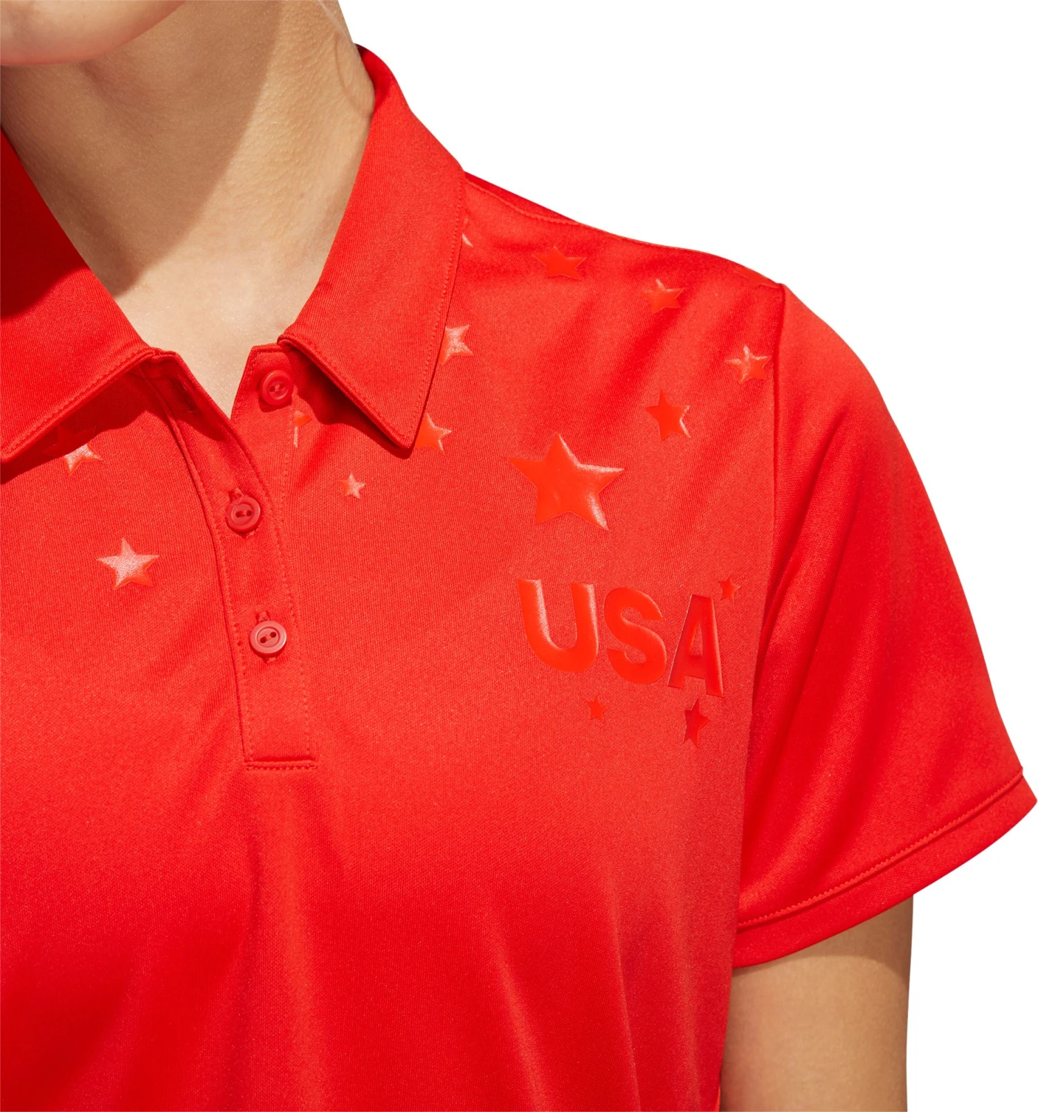 Adidas Women's Rangewear Star Golf Polo Red 7 Adidas Women's Rangewear Star Golf Polo Red - Image 5
