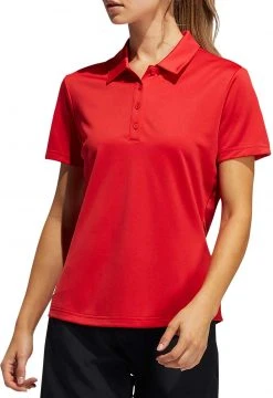 Adidas Women's Performance Polo Shirt Solar Pink -Golf Apparel Sales Shop unnamed file 893