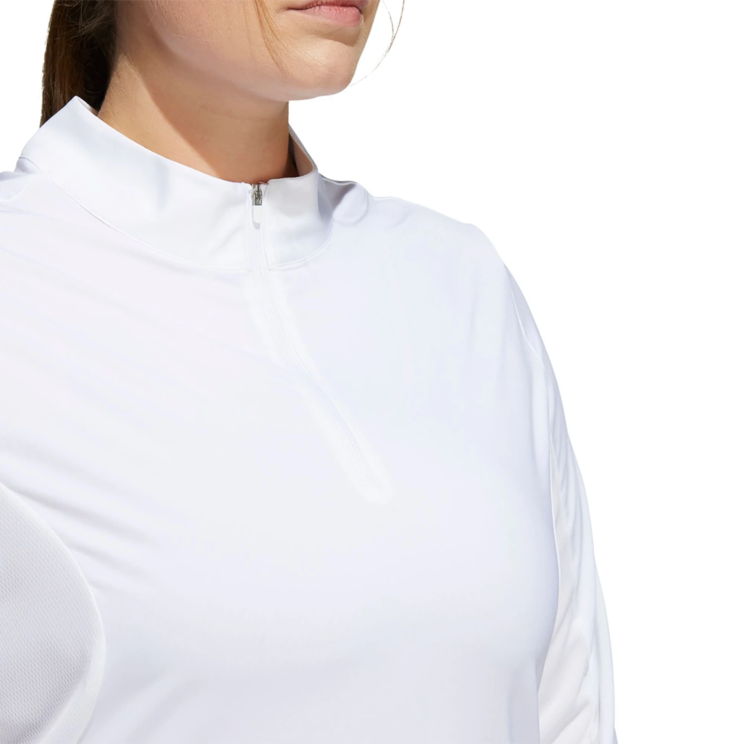 Adidas Women's Sun Protection Long Sleeve Golf Shirt White 8 Adidas Women's Sun Protection Long Sleeve Golf Shirt White - Image 6