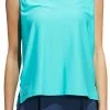 Adidas Women's Go-To Sleeveless Golf Polo Semi Mint Rush -Golf Apparel Sales Shop unnamed file 8997