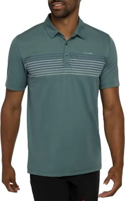 TravisMathew Men's Groggy Golf Polo Silver Pine
