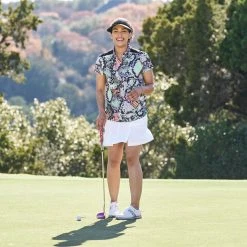 Jamie Sadock Women's Airwear Front Zip 17.5'' Golf Skort Sugar -Golf Apparel Sales Shop unnamed file 9013