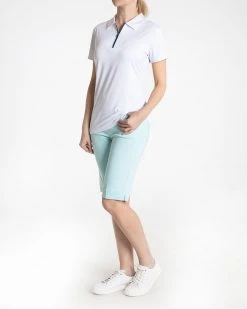 Sport Haley Women's Hannah Short Sleeve Solid Golf Polo White -Golf Apparel Sales Shop unnamed file 9128