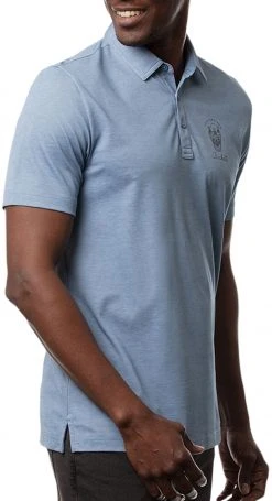 TravisMathew Men's Play Maker Golf Polo Heather Copen Blue 8 TravisMathew Men's Play Maker Golf Polo Heather Copen Blue -Golf Apparel Sales Shop unnamed file 9147