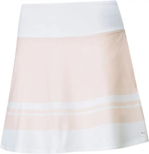 PUMA Women's PWRSHAPE Stripe 16''-18'' Golf Skirt Cloud Pink -Golf Apparel Sales Shop unnamed file 9165