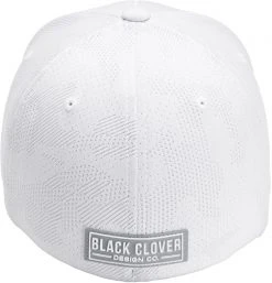 Black Clover Men's Fresh Luck 6 Fitted Golf Hat White -Golf Apparel Sales Shop unnamed file 9237