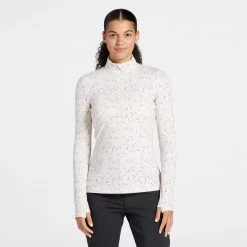 CALIA Women's UV Long Sleeve 1/2 Zip Golf Shirt Soft Clouds Lilac