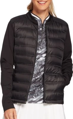 Slazenger Women's Hybrid Quilted Golf Jacket Black