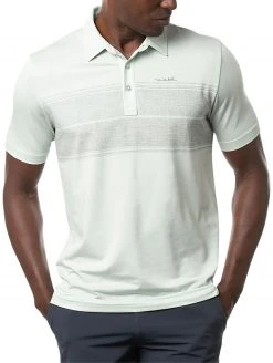 TravisMathew Men's Infinite Wishes Golf Polo Heather Neptune Green