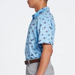 Walter Hagen Men's Perfect 11 Good Game Print Golf Polo Good Game Daybreak Blue -Golf Apparel Sales Shop unnamed file 9381