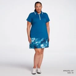 Slazenger Women's Pin Tuck Golf Polo Ocean Floor -Golf Apparel Sales Shop unnamed file 9430