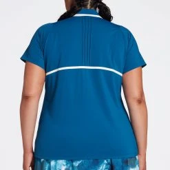 Slazenger Women's Pin Tuck Golf Polo Ocean Floor -Golf Apparel Sales Shop unnamed file 9434