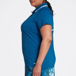 Slazenger Women's Pin Tuck Golf Polo Ocean Floor -Golf Apparel Sales Shop unnamed file 9435