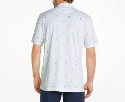 PUMA Men's CLOUDSPUN H8 Golf Polo Bright White/navy Blazer -Golf Apparel Sales Shop unnamed file 948