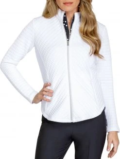 Tail Women's Full Zip Textured Golf Jacket Onyx