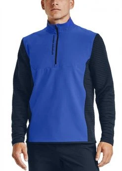 Under Armour Men's Storm Evolution Daytona Half Zip Golf Top Emotion Blue/black