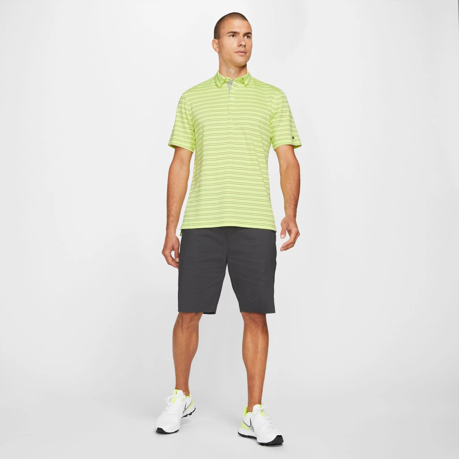 Nike Men's Dri-Fit UV Striped Golf Polo Track Red/black 4 Nike Men's Dri-Fit UV Striped Golf Polo Track Red/black - Image 2