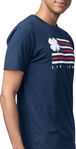 Black Clover Men's Lucky Nation Short Sleeve Golf T-Shirt Navy -Golf Apparel Sales Shop unnamed file 9745