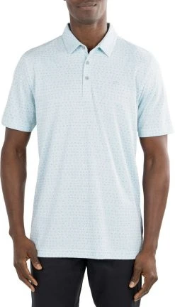 TravisMathew Men's Thundersnow Golf Polo Heather Petit Four