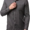 TravisMathew Men's Touch And Go Button-Up Flannel Golf Shirt Black -Golf Apparel Sales Shop unnamed file 9796