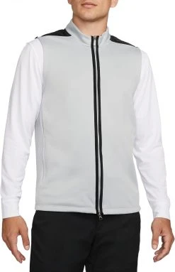 Nike Men's Therma FIT Victory 1/2 Zip Golf Vest Lt Smoke Grey/black
