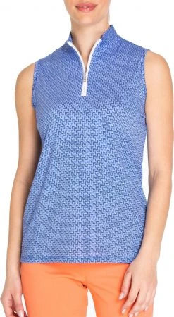 Sport Haley Women's Balboa Sleeveless Golf Polo Dazzling Blue