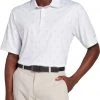 Walter Hagen Men's Perfect 11 Cross Clubs Golf Polo Crisp White/light Grey