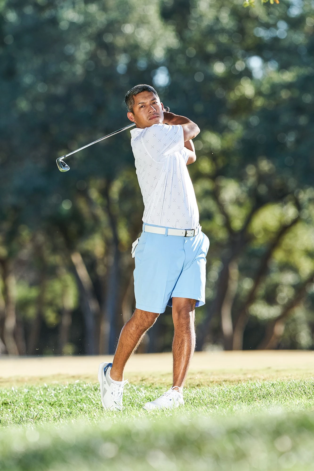 Walter Hagen Men's Perfect 11 Cross Clubs Golf Polo Crisp White/light Grey 6 Walter Hagen Men's Perfect 11 Cross Clubs Golf Polo Crisp White/light Grey - Image 4