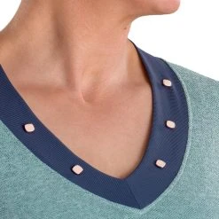 SwingDish Women's Nessa Heather Long Sleeve Golf Top Teal 10 SwingDish Women's Nessa Heather Long Sleeve Golf Top Teal -Golf Apparel Sales Shop unnamed file 9974